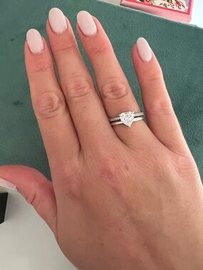 Pandora Sterling Silver Double Band Heart Ring